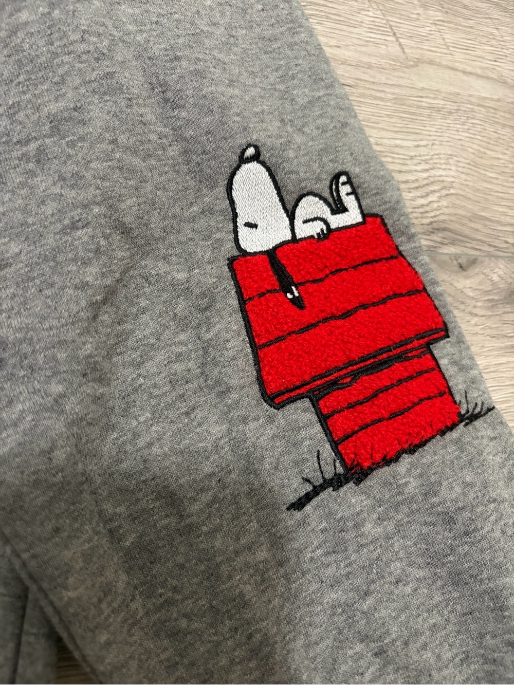 Peanuts Gray Hooded Zip-Up Jacket with Snoopy & Woodstock Patches - Picture 2 of 7